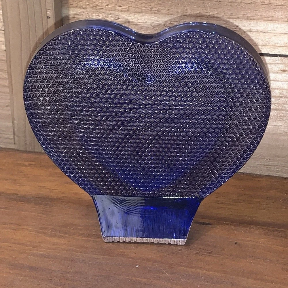 Studio Nova Picture Frame Glass Cobalt Blue Heart Shaped 5.5
